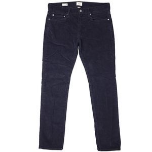 J Crew 484 Slim Fit Corduroy Pants Mens 32x31 Navy Blue Stretch 10" Rise